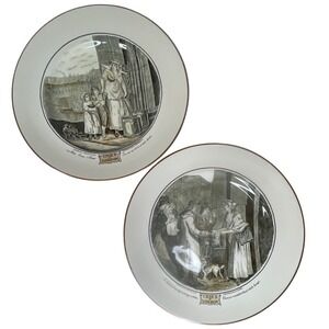 Adams England Cries of London Plates Set of 2 Milk Below Maids Wheatley Vintage